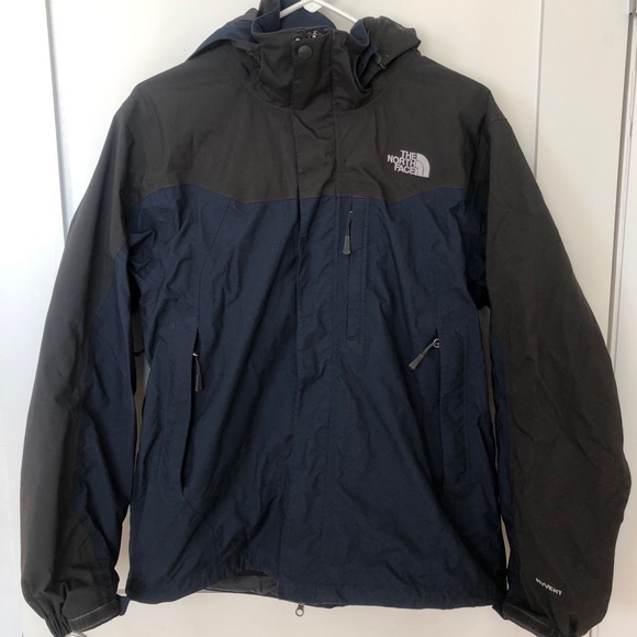 north face hyvent jacket blue